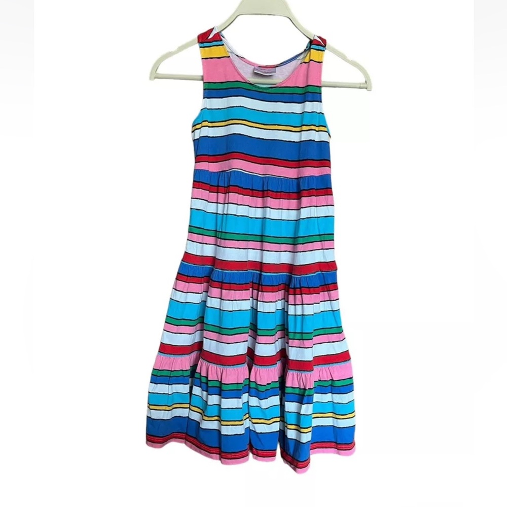 Hanna Andersson Girls Multicolored Striped Dress Size 8